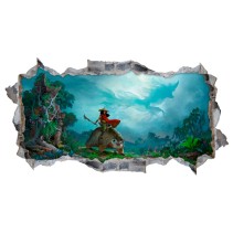 Vinilos y pegatinas agujero 3d raya y el último dragón