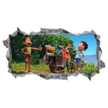 Vinilos decorativos agujero 3d película luca disney pixar