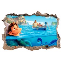 Vinilos decorativos efecto agujero 3d luca disney pixar