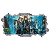 Vinilos decorativos agujero 3d piratas del caribe