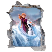 Vinilos agujero 3d disney frozen 2 anna y olaf
