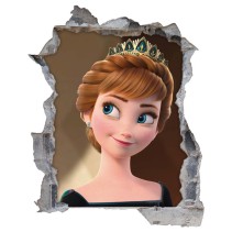 Vinilos agujero 3d disney frozen princesa anna