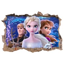 Vinilos decorativos agujero 3d disney frozen 2