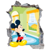 Vinilos agujero 3d infantil disney mickey mouse
