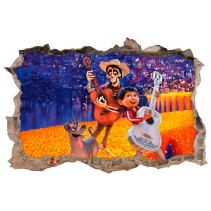 Vinilos agujero 3d coco disney pixar