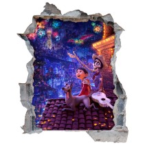 Vinilos infantiles agujero 3d disney pixar coco