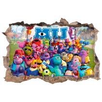 Vinilos agujero 3d monsters university