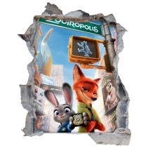 Vinilos agujero 3d zootrópolis