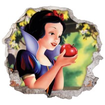 Vinilos decorativos agujero 3d disney blancanieves