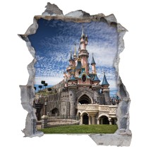 Vinilos infantiles agujero 3d castillo disneyland parís francia