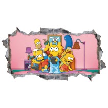 Vinilos agujero 3d los simpsons