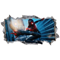 Pegatinas de vinilos agujero 3d miles morales spider man