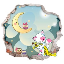 Vinilos infantiles agujero 3d dulces sueños