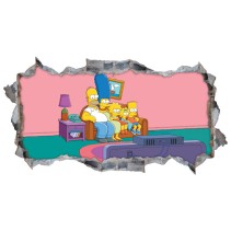 Vinilos y pegatinas agujero 3d los simpsons