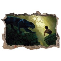Vinilos infantiles agujero 3d el libro de la selva