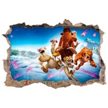 Vinilos decorativos agujero 3d ice age el gran cataclismo