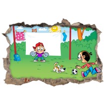 Vinilos agujero 3d fútbol infantil