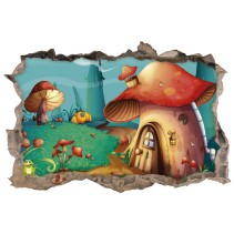 Vinilos infantiles agujero 3d bosque mágico
