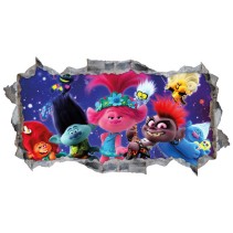 Vinilos y pegatinas agujero 3d película trolls