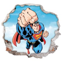 Vinilos agujero 3d superman