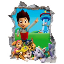 Vinilos y pegatinas agujero 3d de la patrulla canina