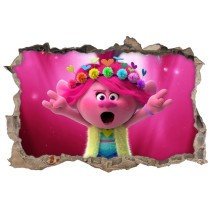 Vinilos decorativos agujero 3d trolls
