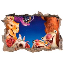 Vinilos decorativo agujero 3d ice age el gran cataclismo