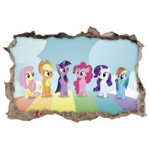 Vinilos infantiles agujero 3d mi pequeño pony