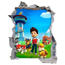 Vinilos agujero 3d paw patrol la patrulla canina