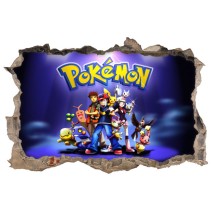 Vinilos agujero 3d pokémon