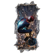 Vinilos decorativos agujero 3d spider man