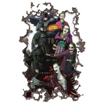 Vinilos decorativos agujero 3d batman y joker