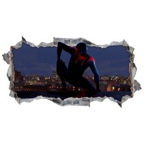 Vinilos decorativas agujero 3d spider man