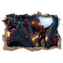 Vinilos decorativos agujero 3d spider man no way home
