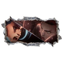 Vinilos agujero 3d personaje videojuego arcane