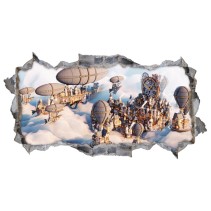 Vinilos decorativos agujeros 3d minecraft