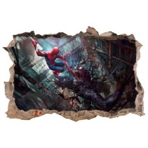 Vinilos agujero 3d marvel spider man y venom