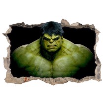 Pegatinas y vinilos agujero 3d hulk
