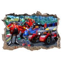 Vinilos agujero 3d team sonic racing