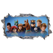 Vinilos decorativos agujero 3d scooby doo