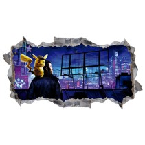 Vinilos decorativos 3d pokémon detective pikachu