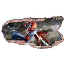 Vinilos agujeros 3d spider man