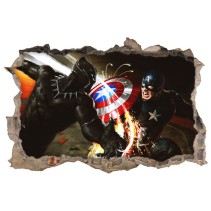 Vinilos agujero 3d capitán américa civil war
