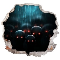 Vinilos agujero 3d apocalipsis zombi