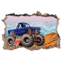 Vinilos agujero 3d monster truck bigfoot