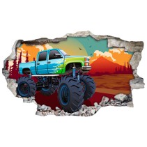 Vinilos agujero 3d monster truck