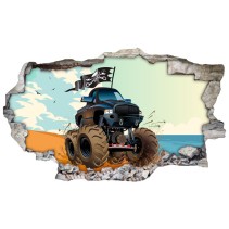 Vinilos monster truck bigfoot agujero 3d
