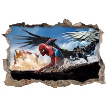 Vinilos agujero 3d spiderman homecoming