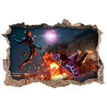 Vinilos efecto 3d marvel spider man miles morales