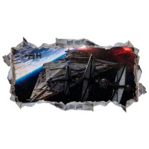 Vinilos decorativos agujero 3d star wars escuadrón de la muerte
